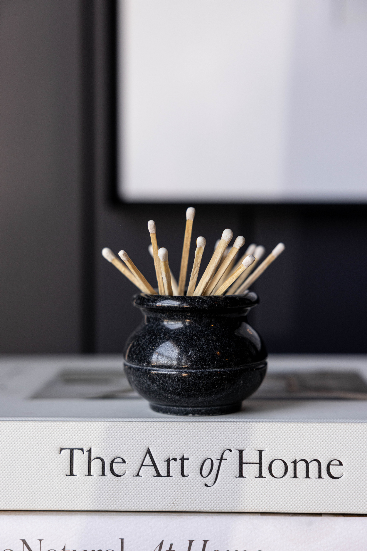 Black Marble Match Holder | By Luxe B Co.
