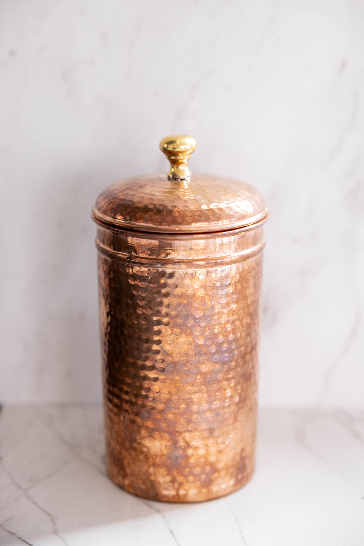 Copper Hammered Canister | By Luxe B Co.
