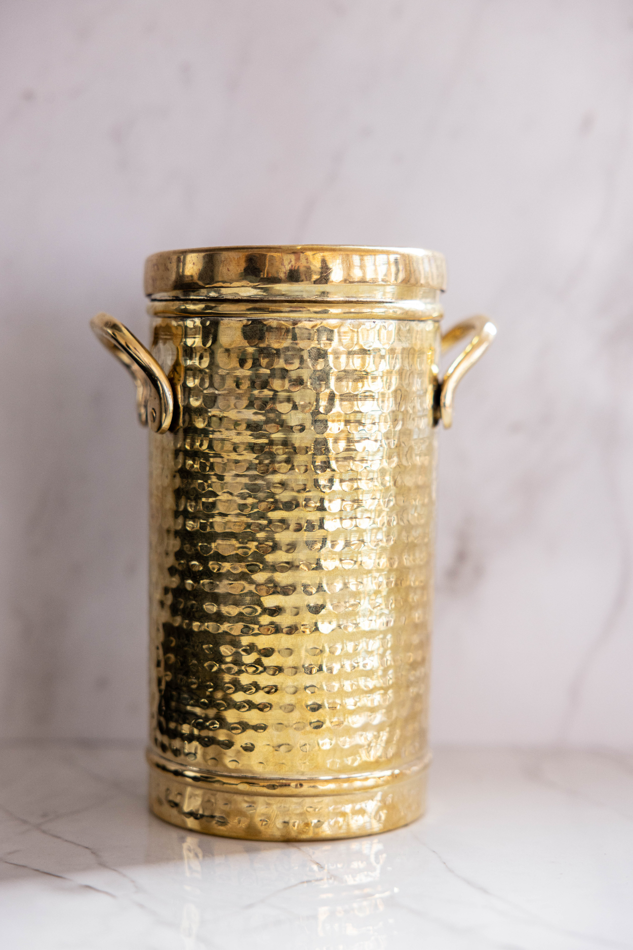 Gold Hammered Canister | By Luxe B Co.