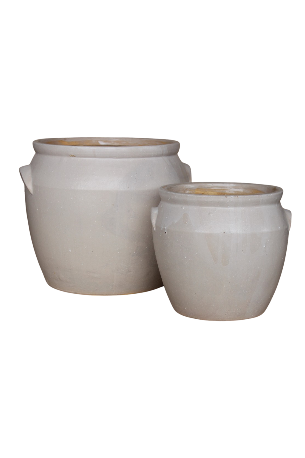 French Replica White Confit Crock Pot Small