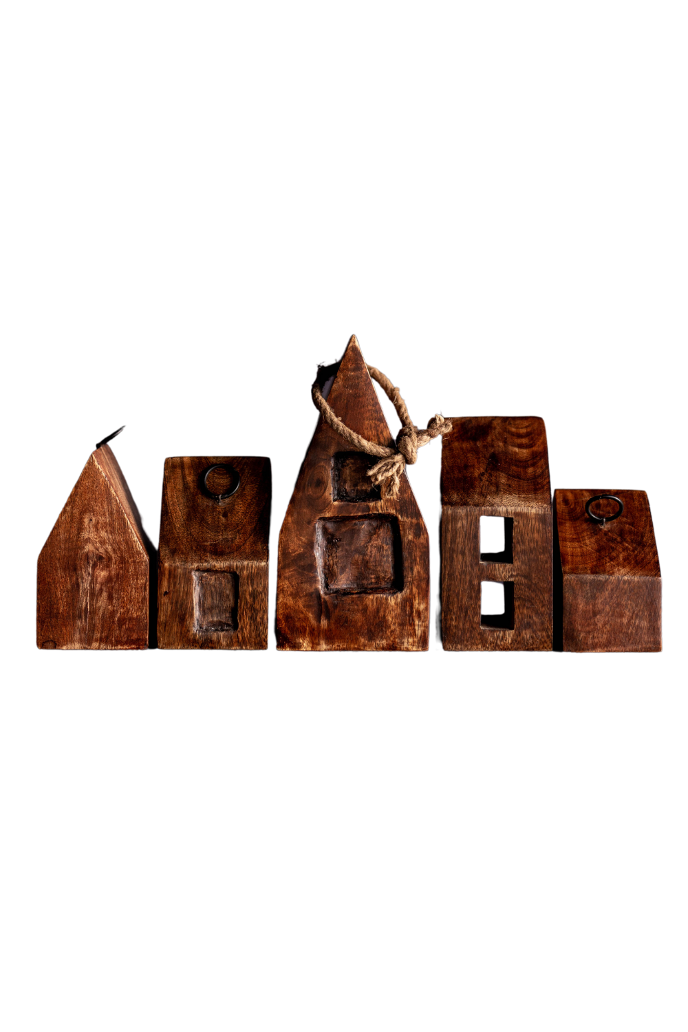 Wooden Houses (Set of 5) - Luxe B Co