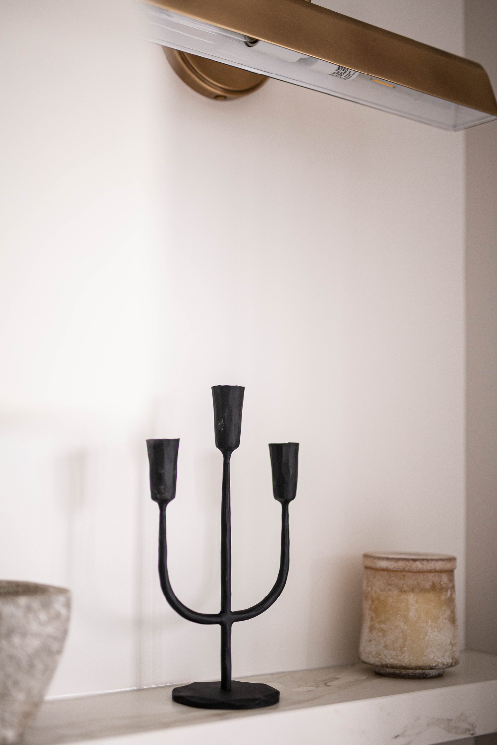 Iron 3 Arm Candelabra Candlestick