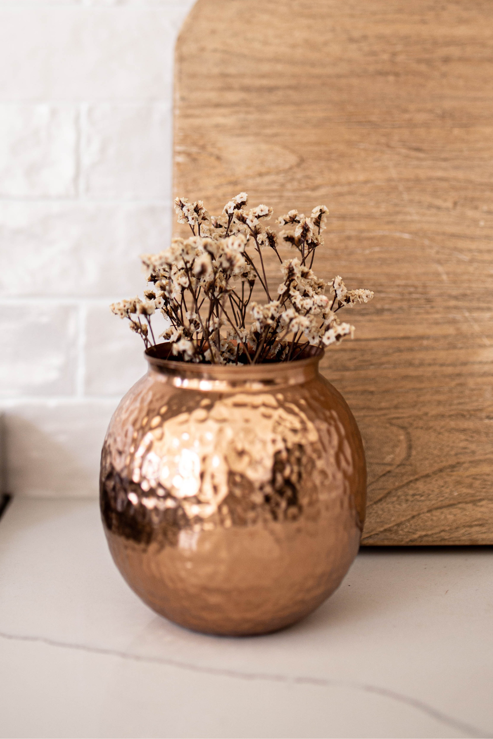 Copper Hammered Flower Vase - Luxe B Co