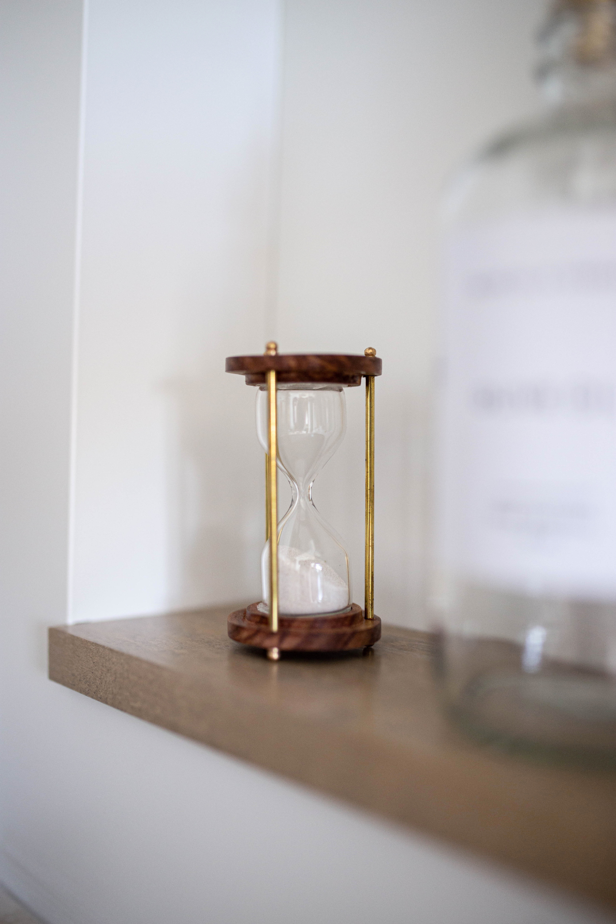 Brass & Solid Wood Antique Hourglass | By Luxe B Co.