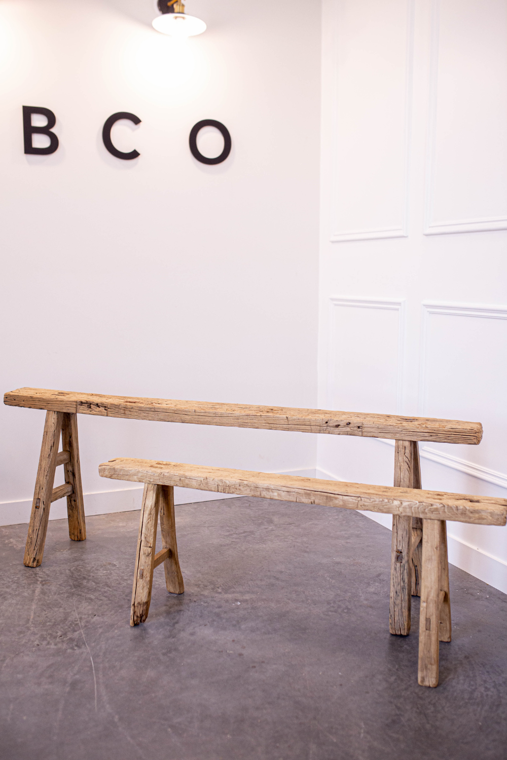 Vintage Skinny Wood Bench - Luxe B Co