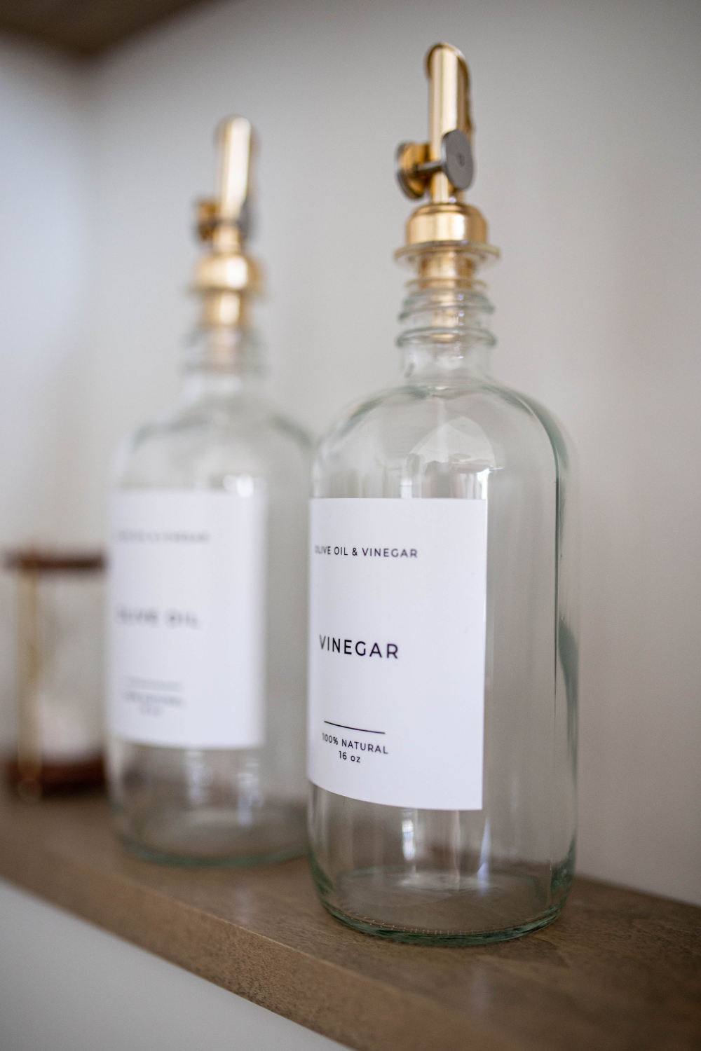 Olive & Vinegar Glass Clear Bottles - Luxe B Co