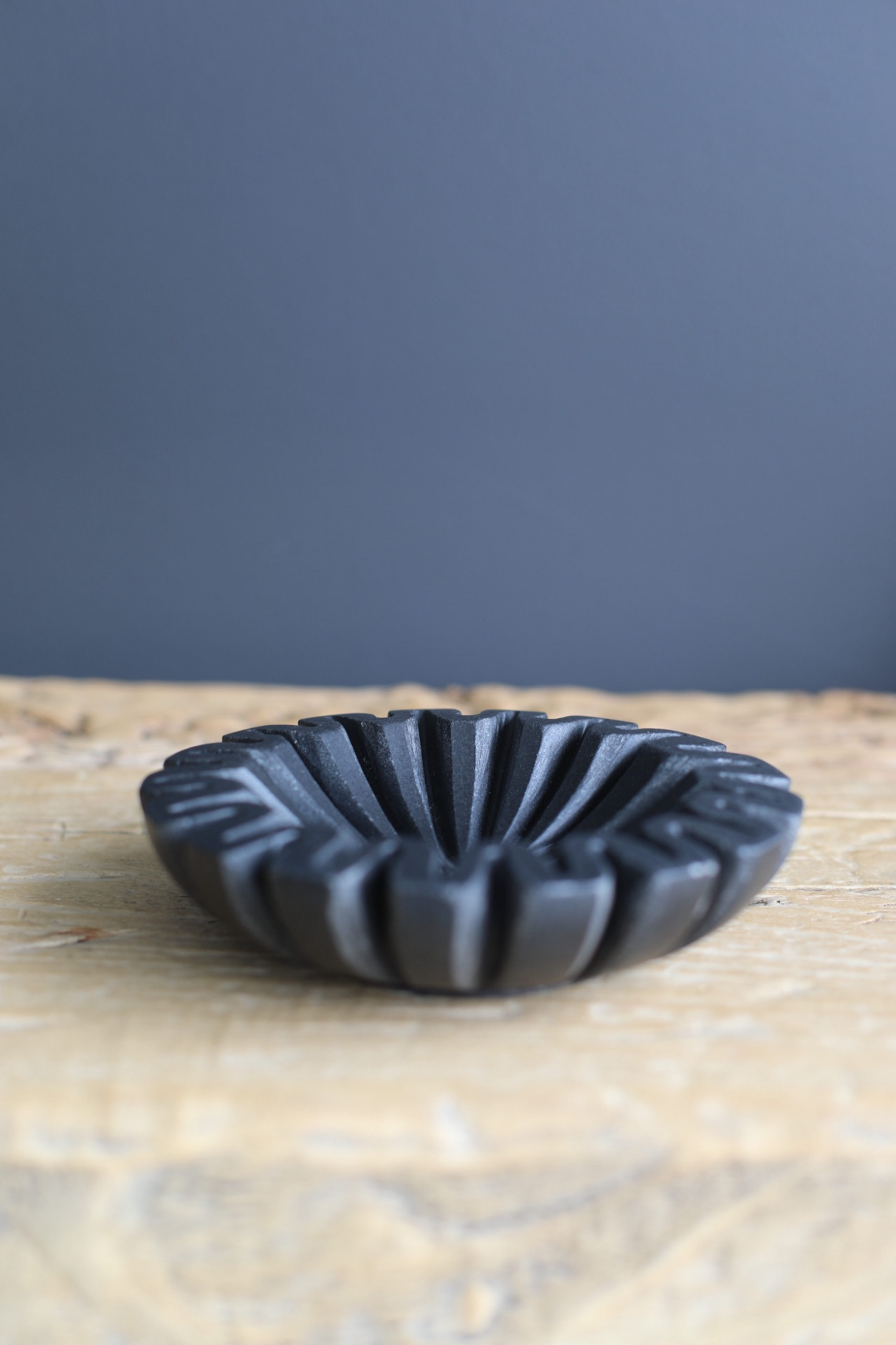 Marble Fluted Scalloped Bowl Black Small | By Luxe B Co. 