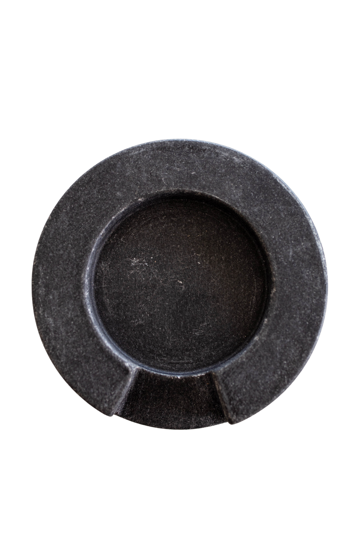 Turned Charcoal Marble Round Spoon Rest | By Luxe B Co. 