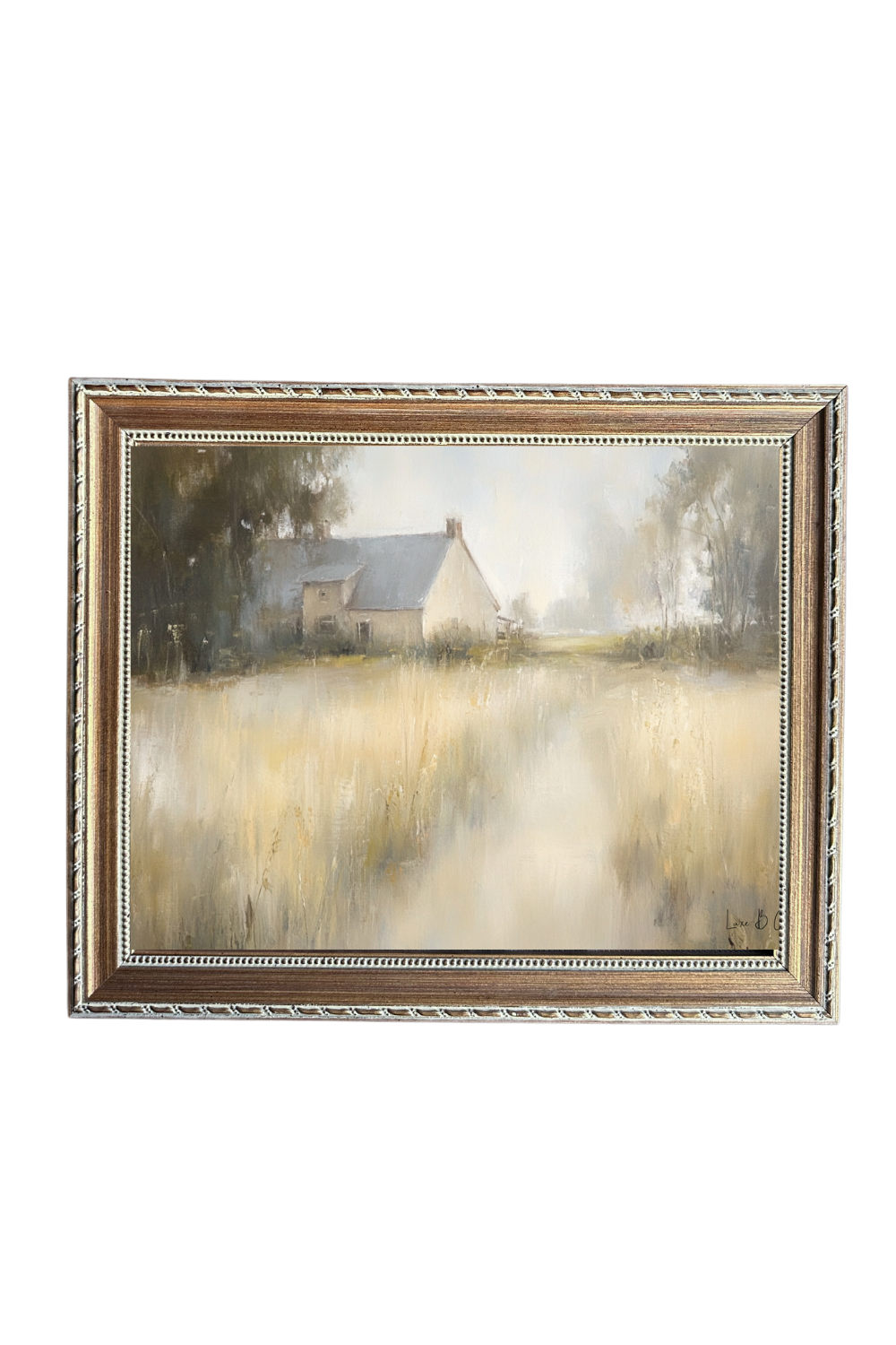 Le Chemin Du Retour | French Country Brass Gold Framed Art