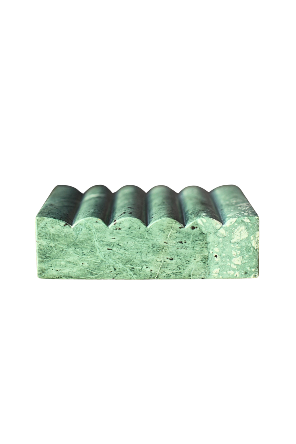 Green Scalloped Marble Soap Dishes