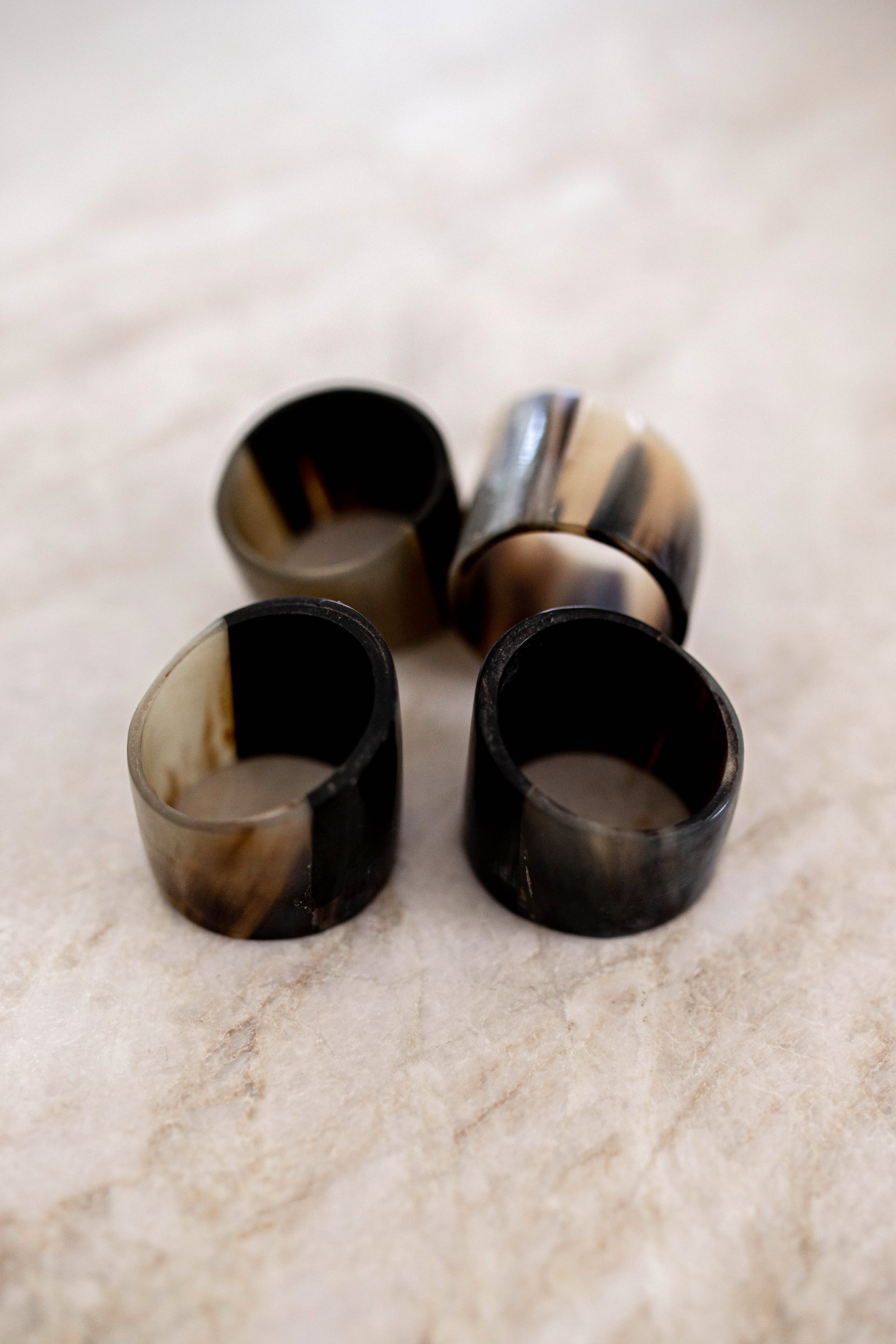 Recycled Horn Napkin Rings | By Luxe B Co. 