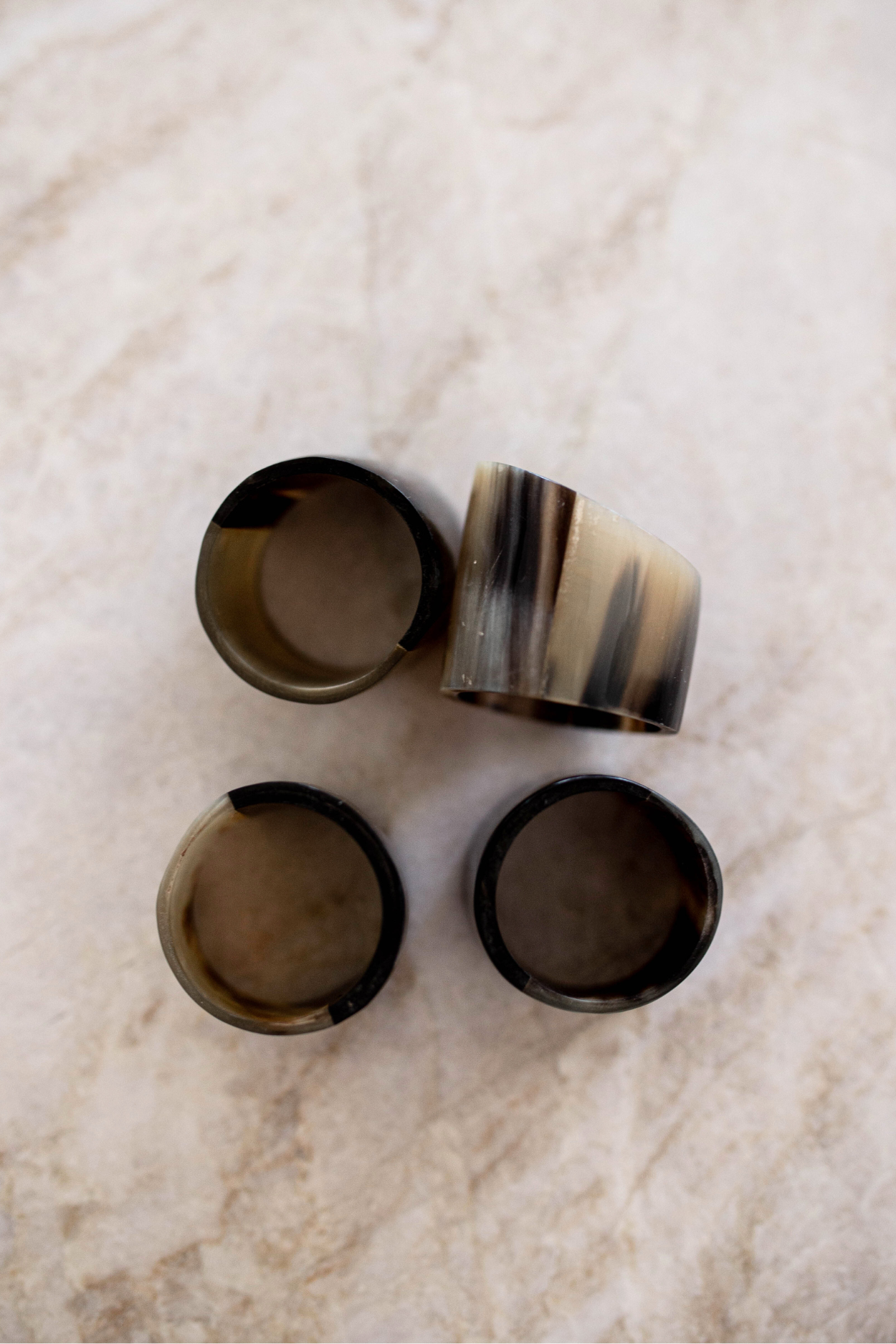 Recycled Horn Napkin Rings | By Luxe B Co. 