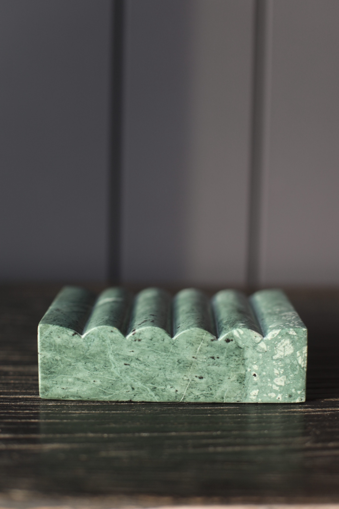 Green Scalloped Marble Soap Dishes