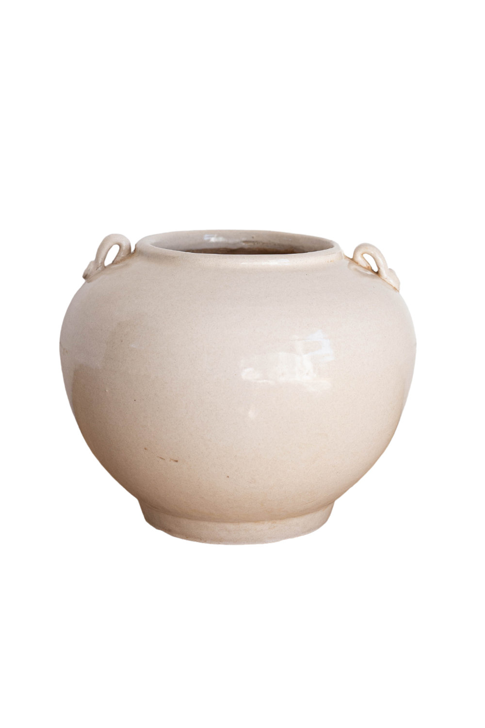 Vintage Cream Glazed Pot | By Luxe B Co. 