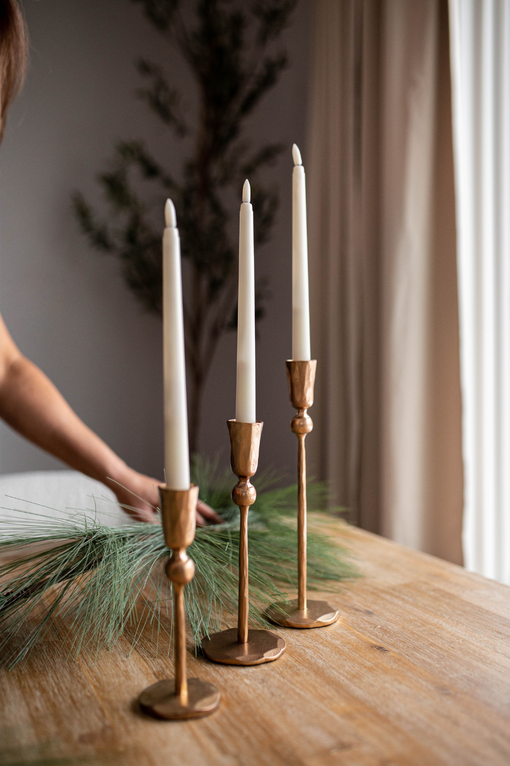 Gold Iron Candle Sticks - Luxe B Co