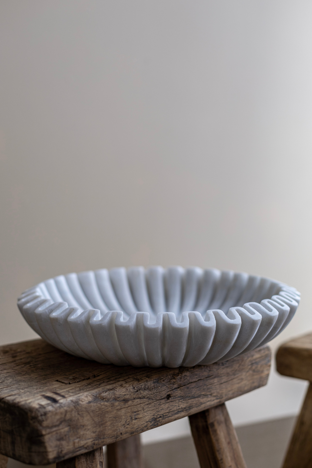 Marble Fluted Scalloped Bowls Large - Luxe B Co