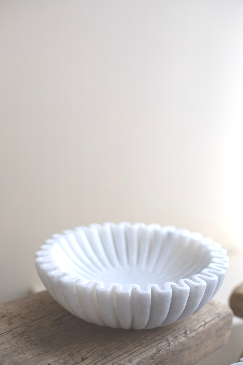 Marble Fluted Scalloped Bowls Medium - Luxe B Co