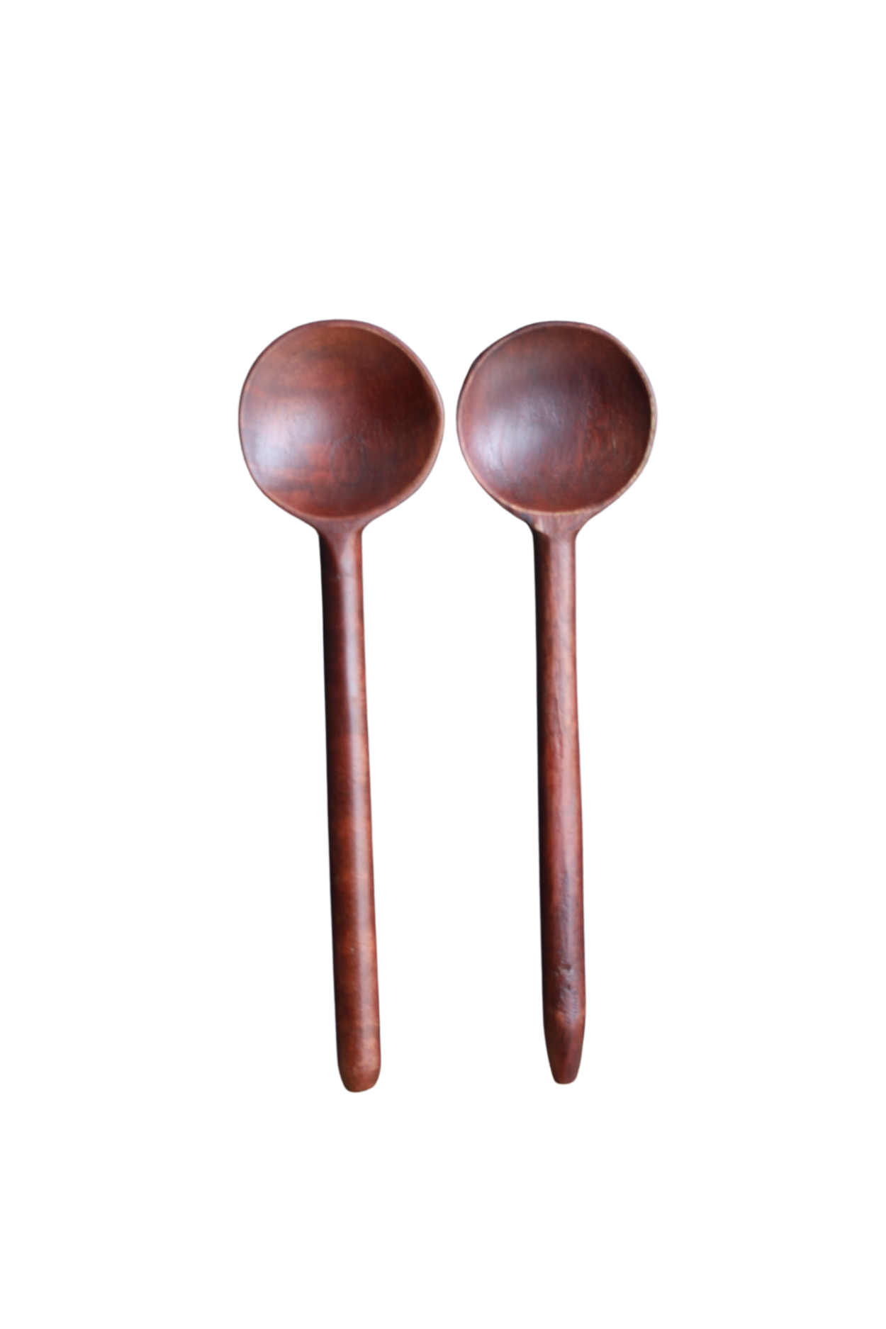 Hand Carved Mango Wood Spoons Hazelnut (set of 2) - Luxe B Co