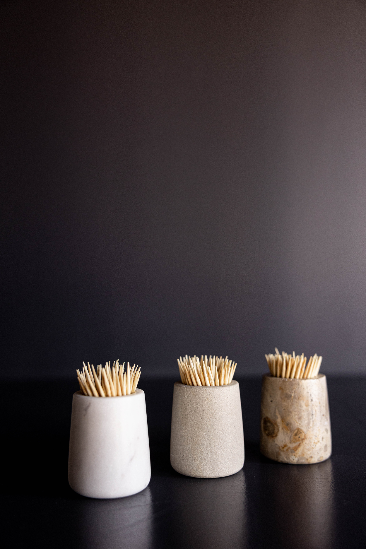 White Marble Toothpick Holder | By Luxe B Co. 