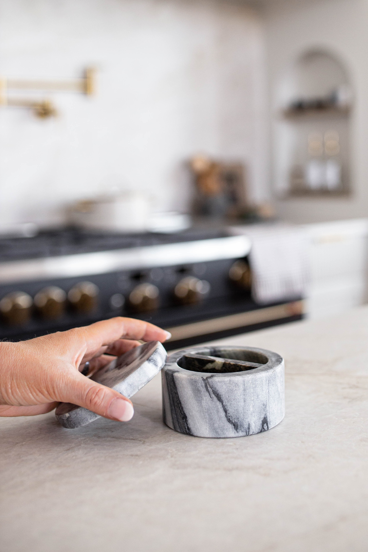 Marble Salt and Pepper Canister | By Luxe B Co. 