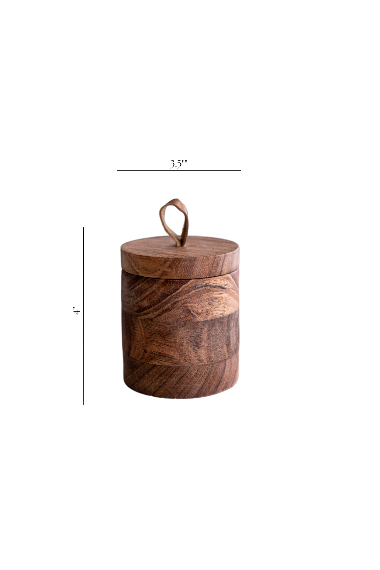 Handmade Acacia Wood Jar | By Luxe B Co. 