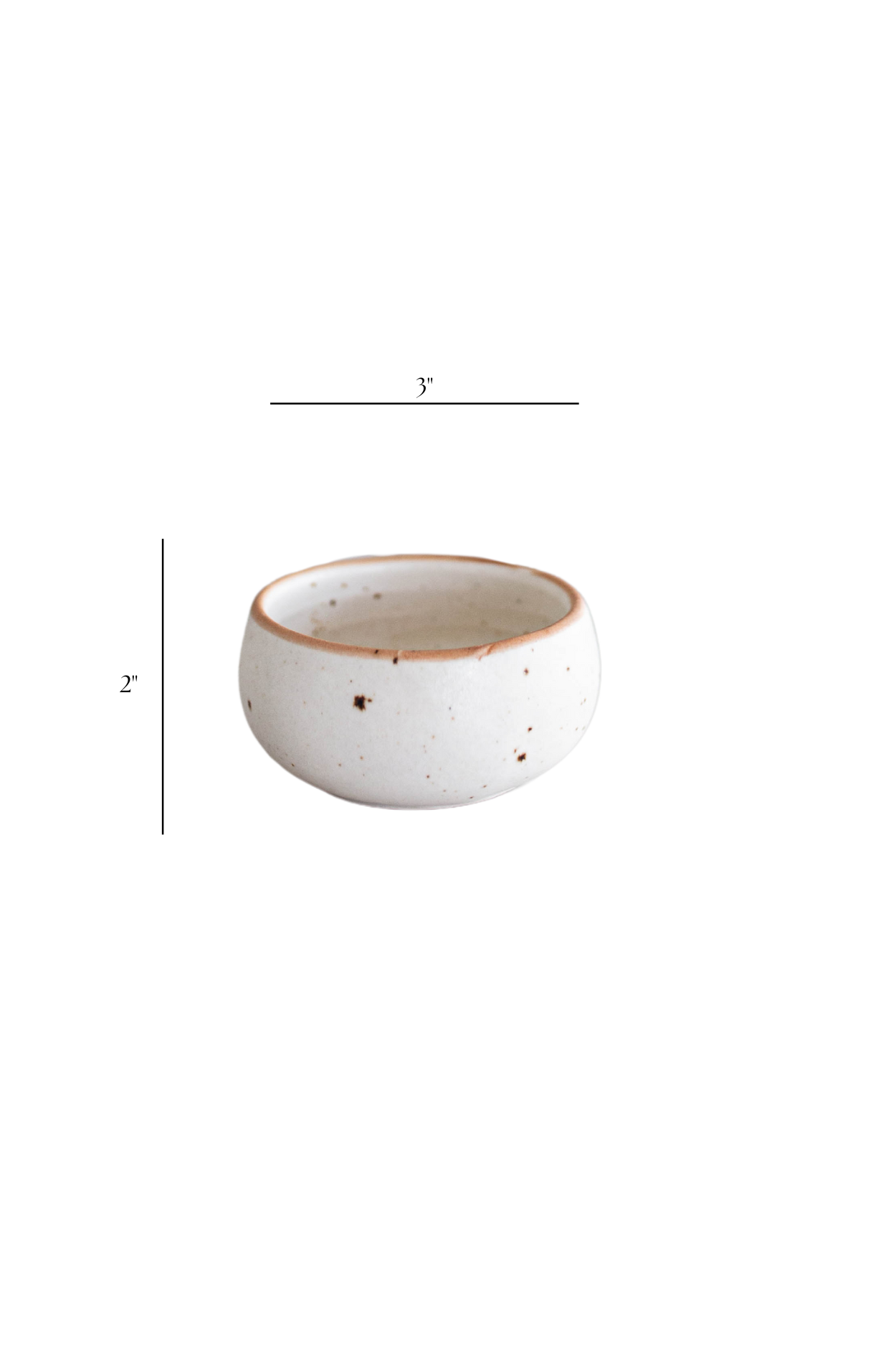 Ceramic White Speckled Dip Bowl | By Luxe B Co. 