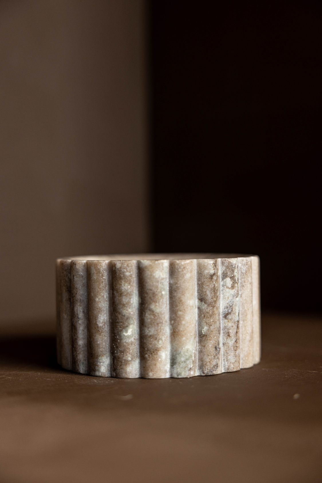 Beige Marble Fluted Soap Dish | By Luxe B Co.