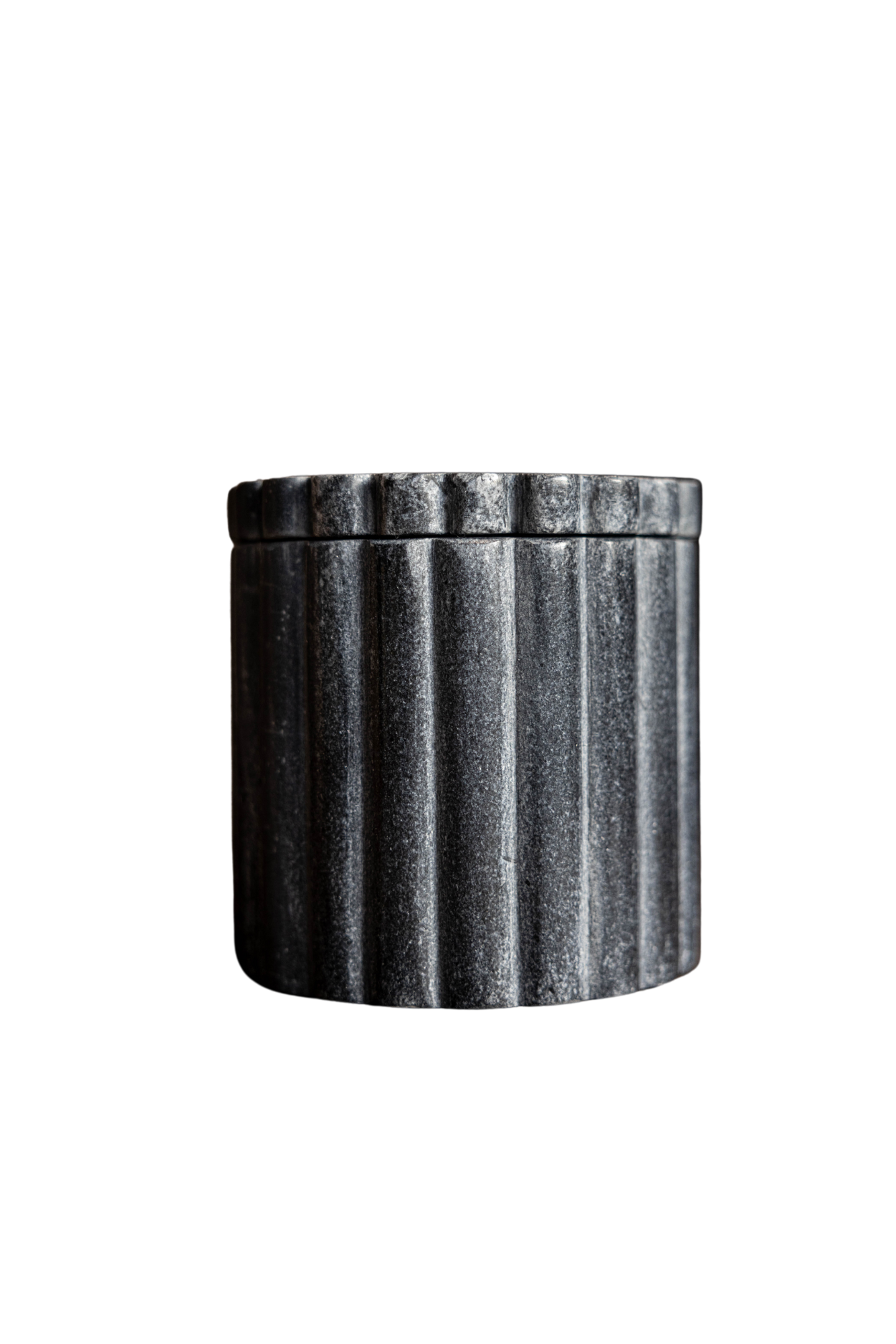 Black Marble Fluted Jar | By Luxe B Co.