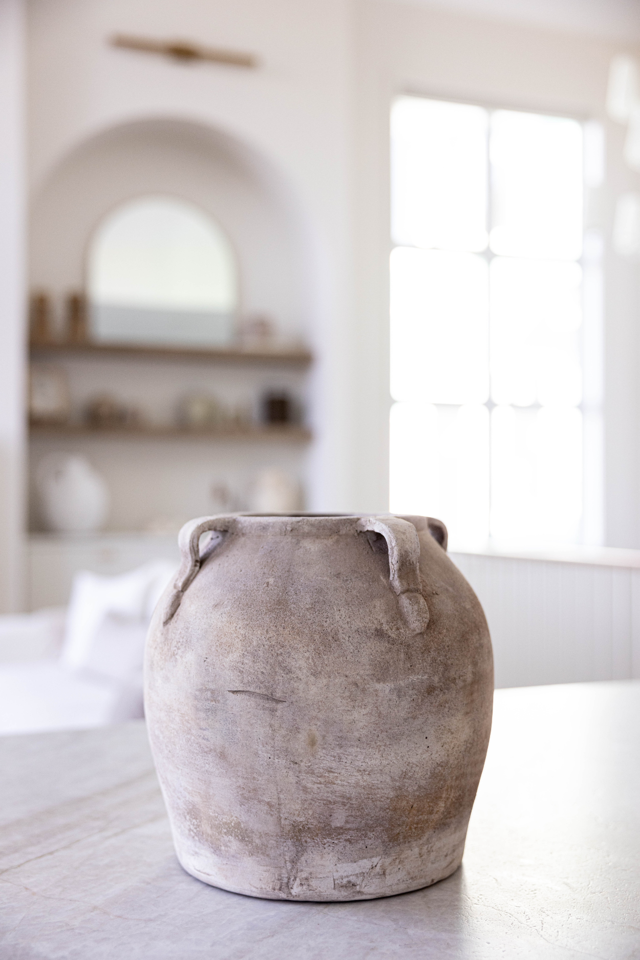 Blanc Beige Wash Pot With Handles | By Luxe B Co.