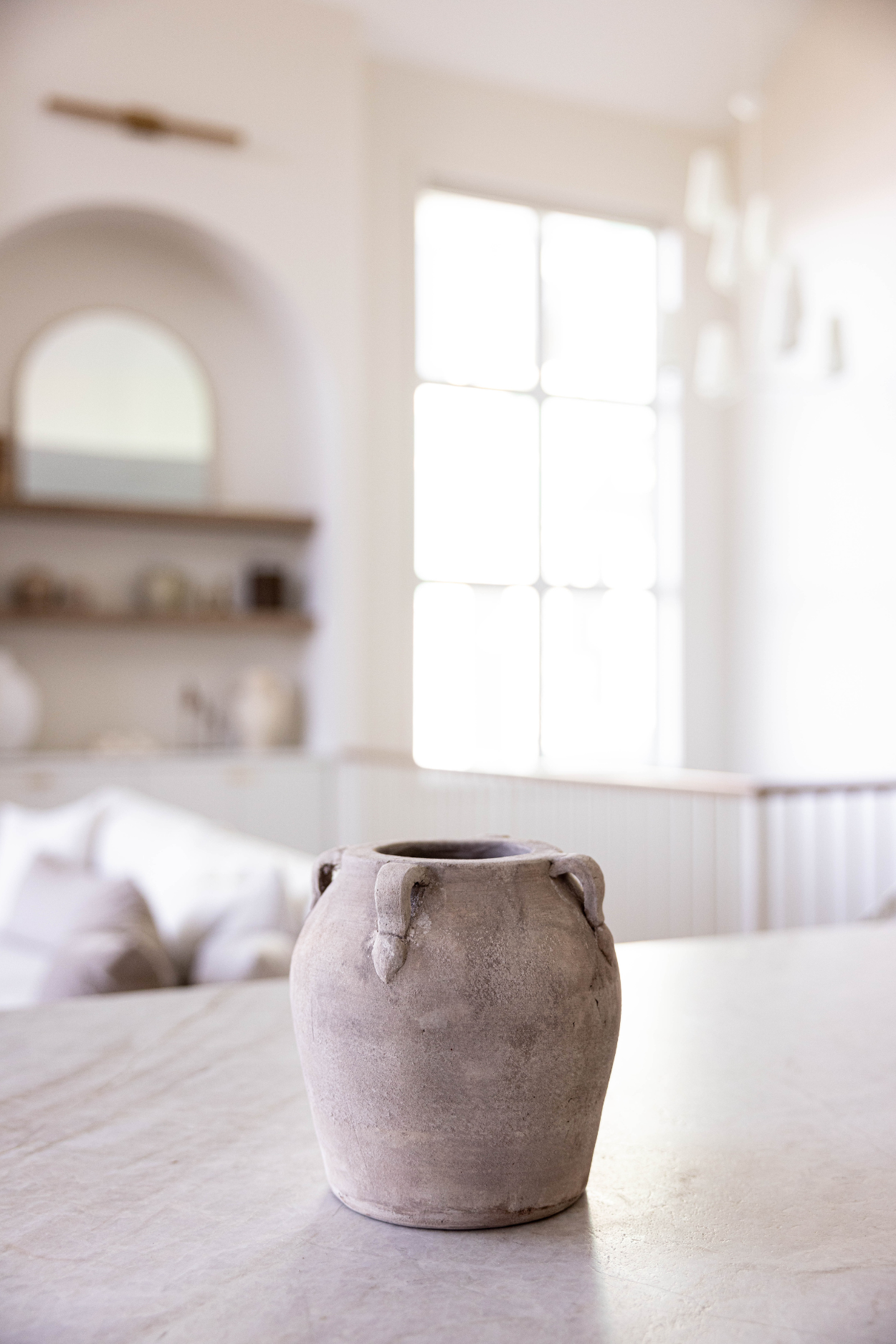 Blanc Beige Wash Pot With Handles | By Luxe B Co.