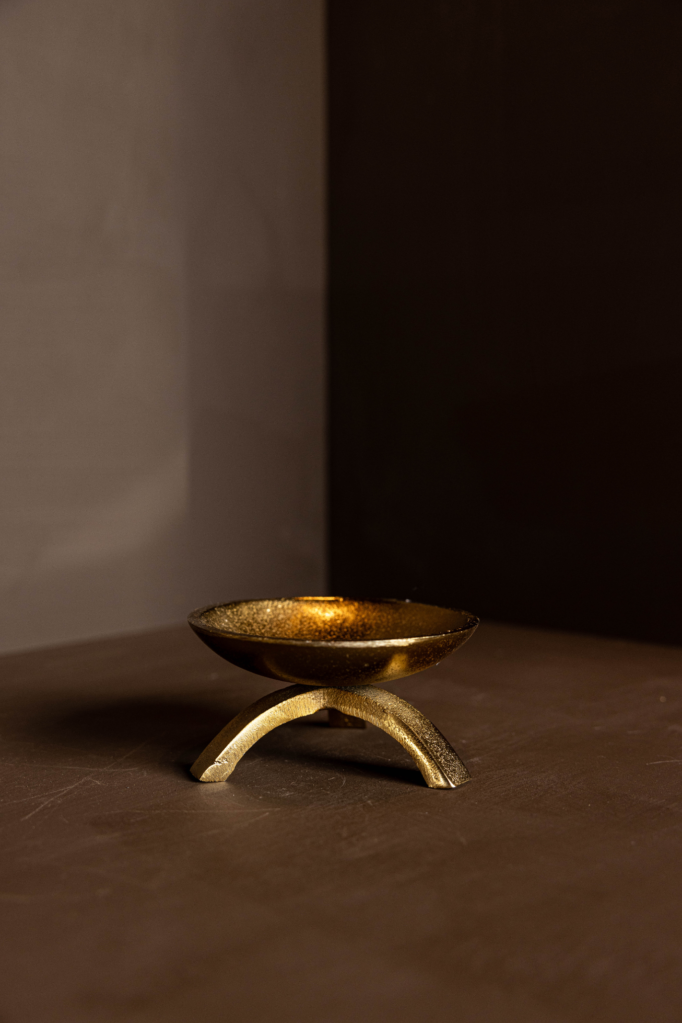 Brass Tripod Pillar Candle Holder | By Luxe B Co.