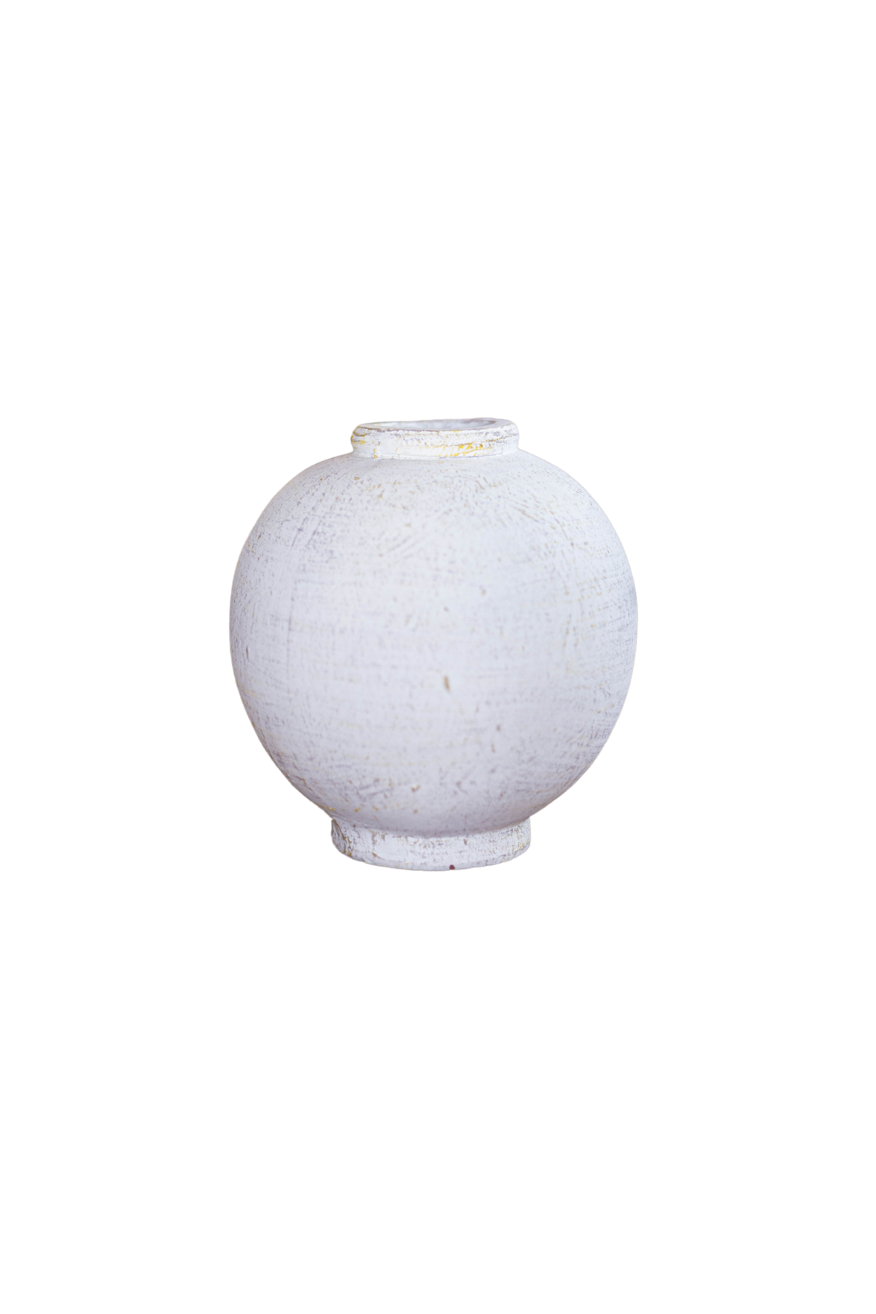 Chios White Round Vase Pot Medium | By Luxe B Co. 