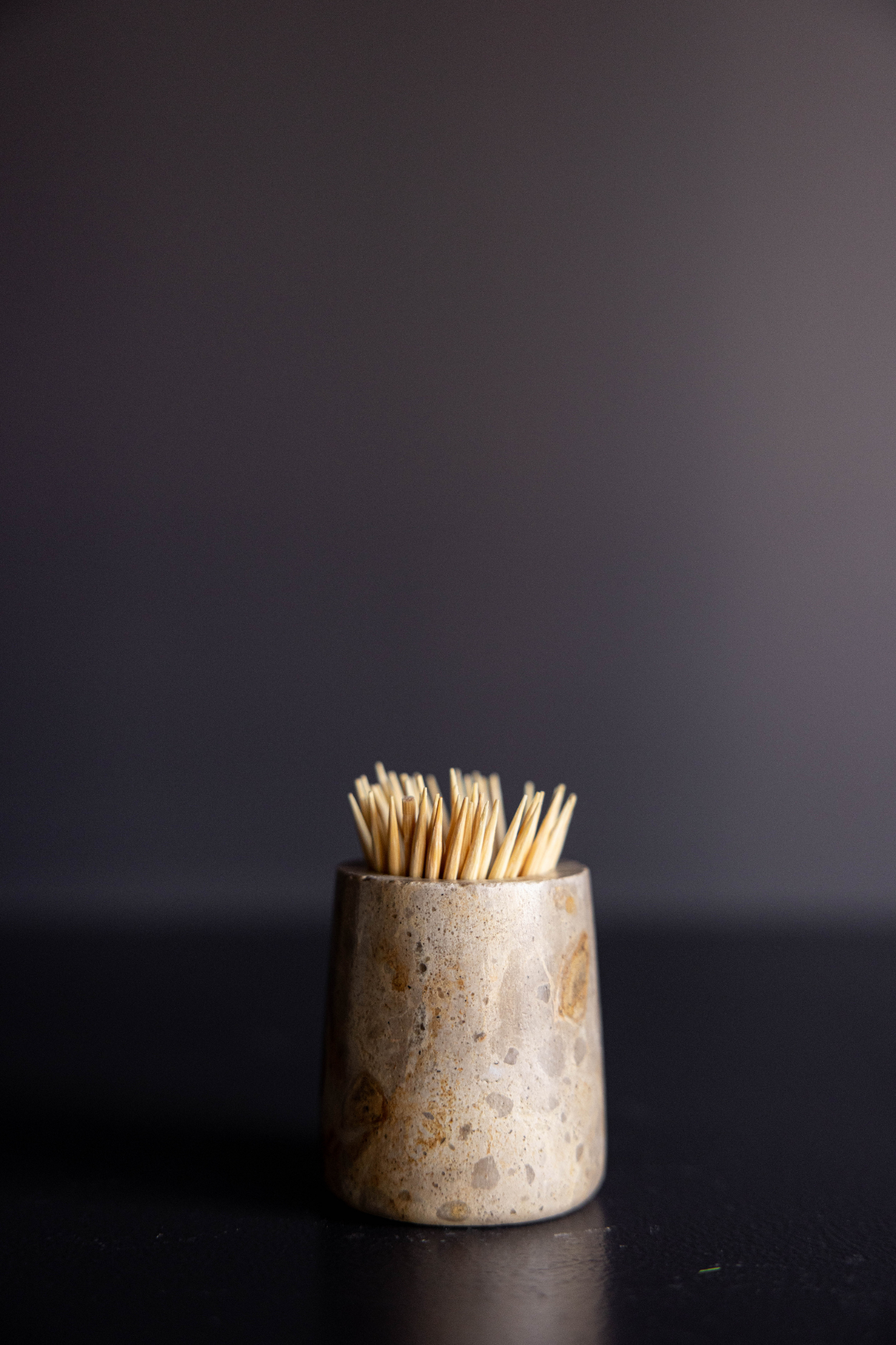 Chocolate Marble Toothpick Holder | By Luxe B Co. 