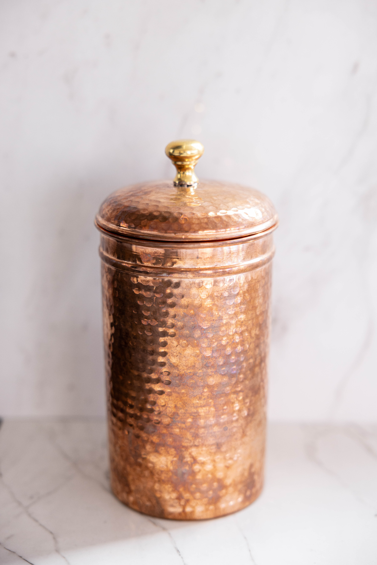 Copper Hammered Canister | By Luxe B Co. 