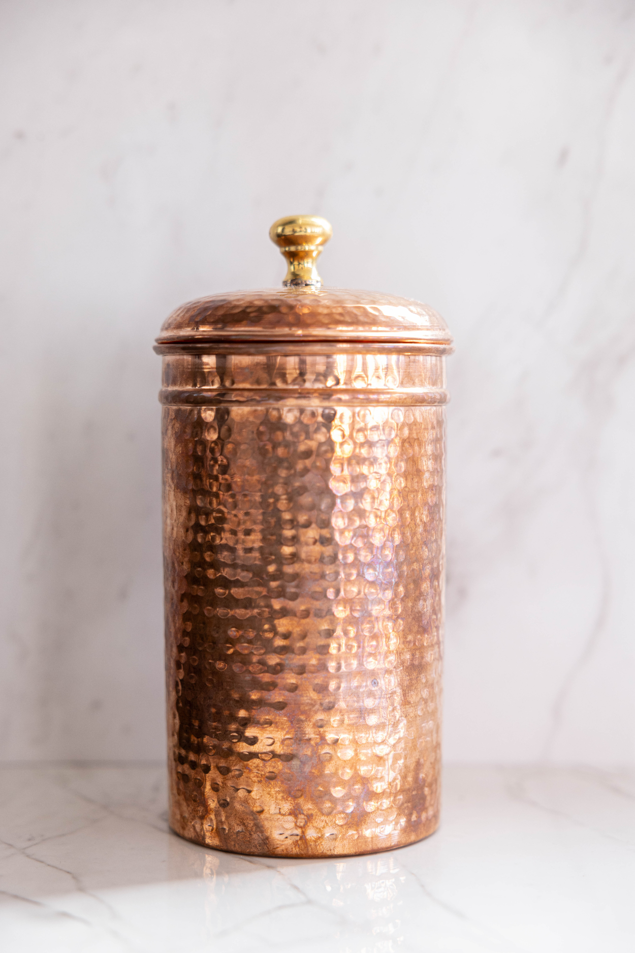 Copper Hammered Canister | By Luxe B Co. 