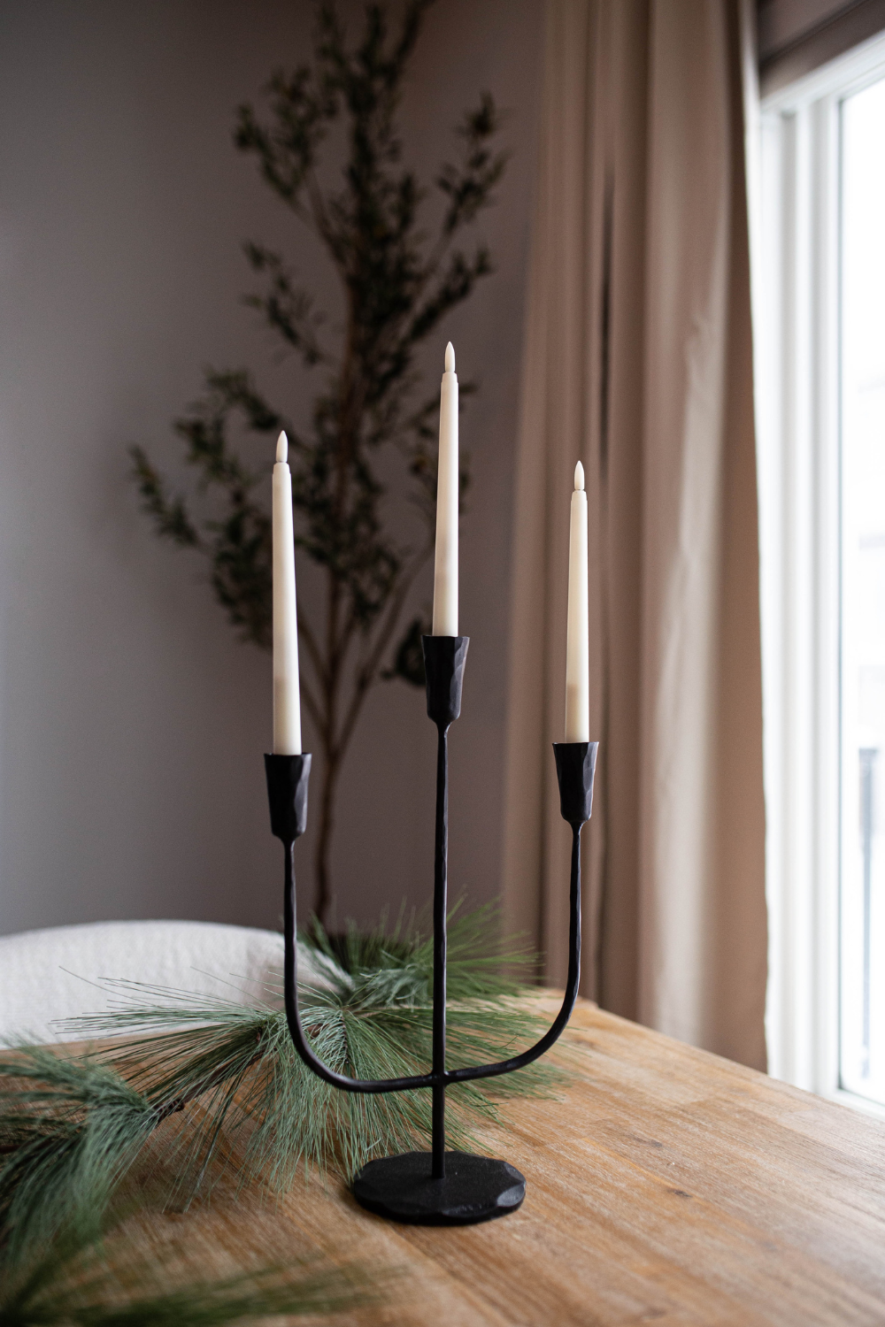 Iron 3 Arm Candelabra Candlestick | By Luxe  B Co