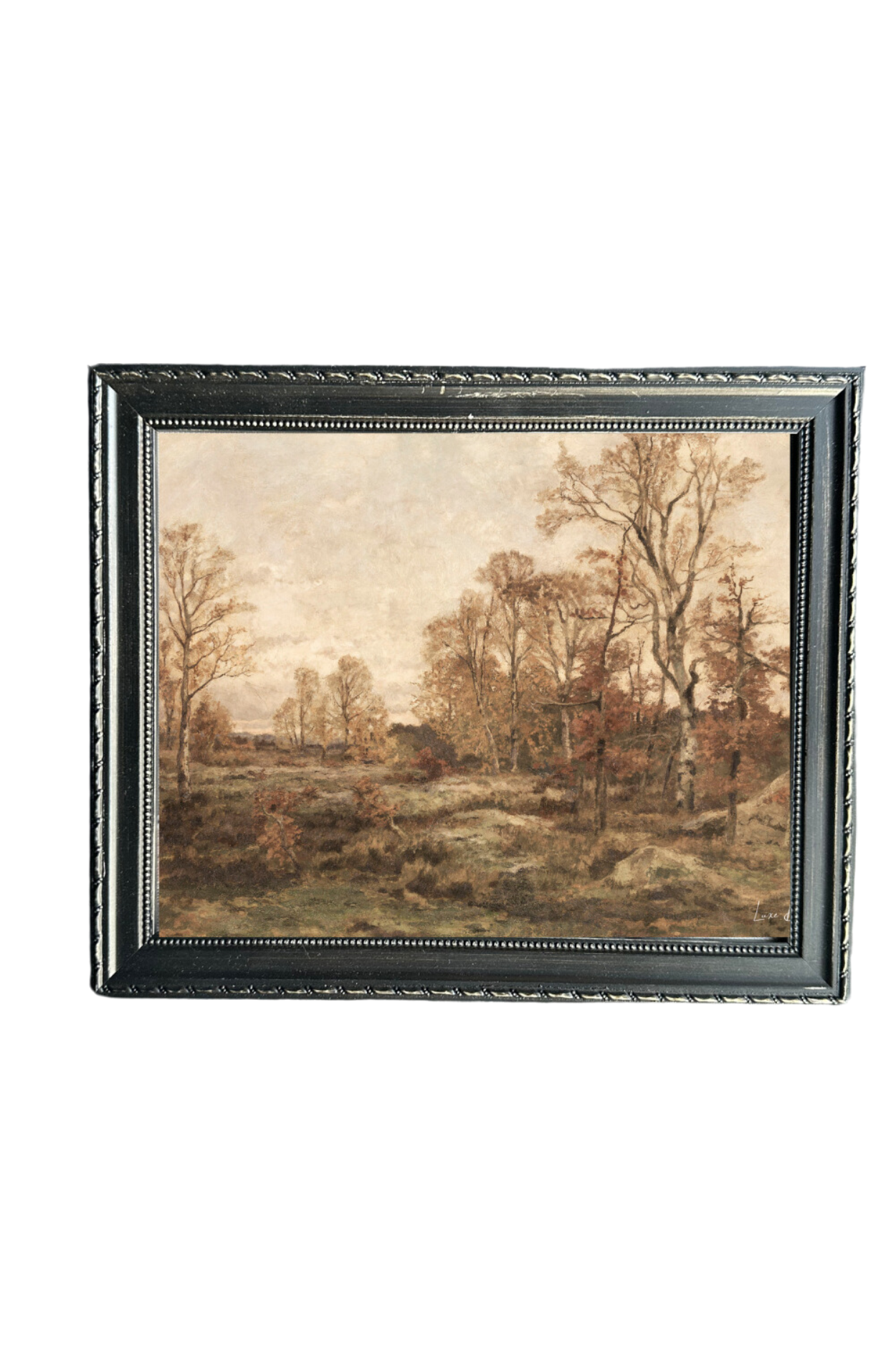 Fall Landscape French Country | French Black Mould Framed Art | By Luxe B Co.