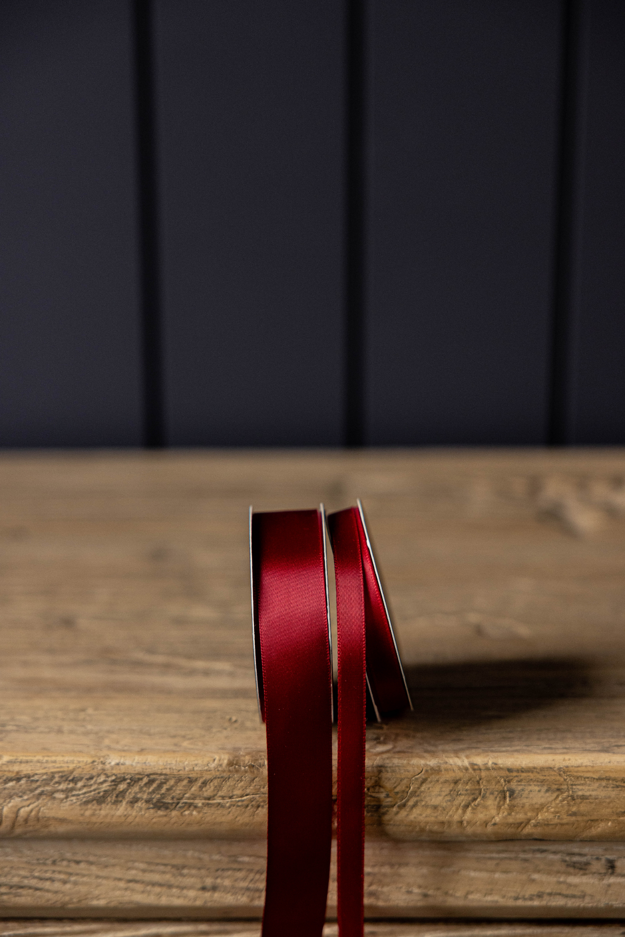 Garnet Red Satin Ribbon Holiday Decor | By Luxe B Co.