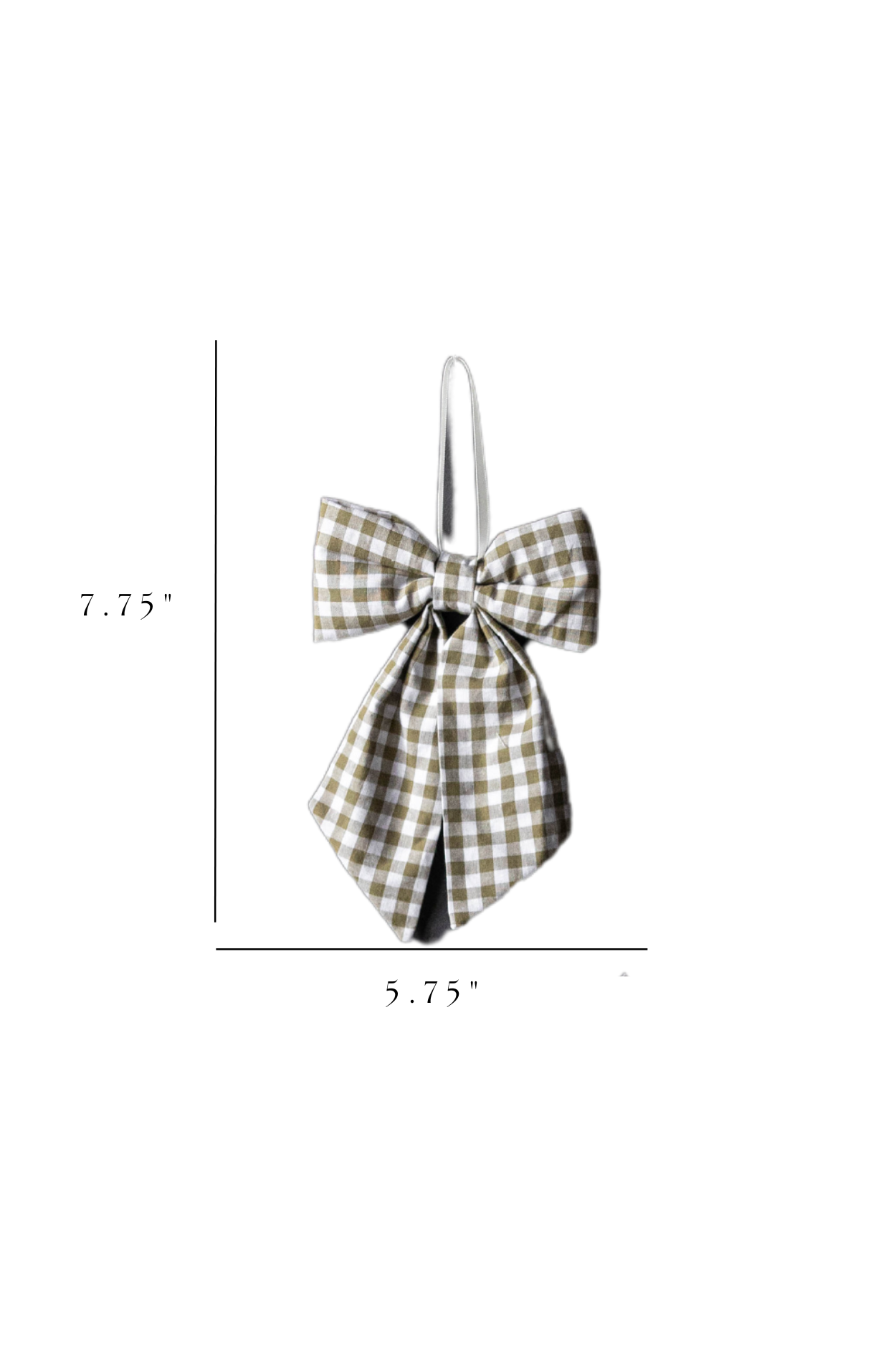 Gingham Green Fabric Bows | By Luxe B Co.