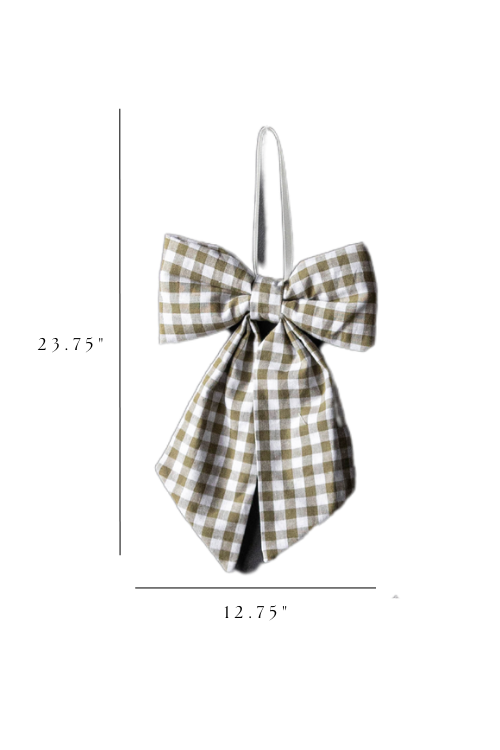 Gingham Green Fabric Bows | By Luxe B Co.