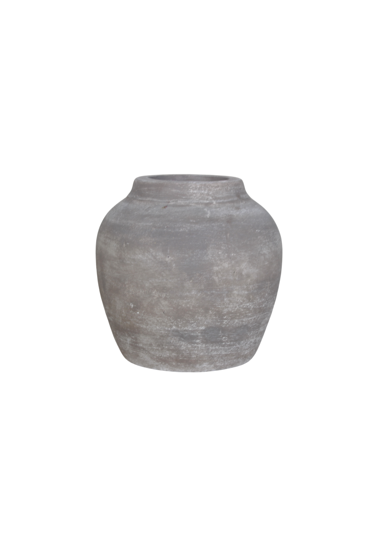 Hugo Grey Wash Round Vase Small | By Luxe B Co.