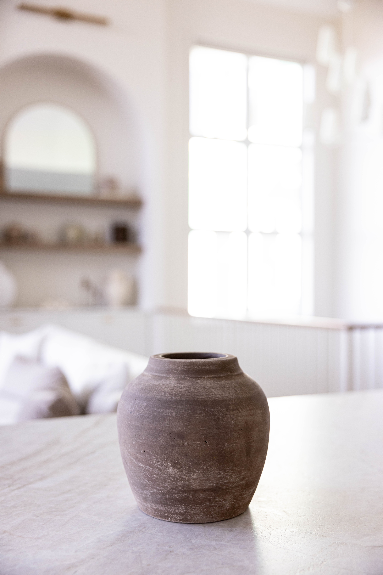 Hugo Grey Wash Round Pot | By Luxe B Co.