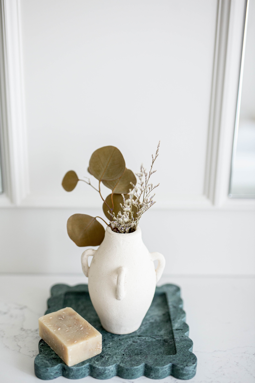 Green Marble Scalloped Tray - Luxe B Co