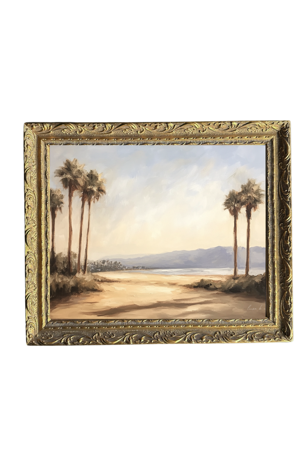 Palm Cove | French Brass Gold Mould Framed Art