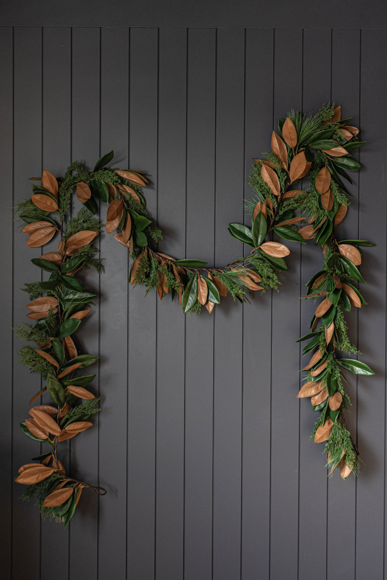 Magnolia Norfolk Cypress Mixed Real Touch Garland - 15 Ft | By Luxe B Co.