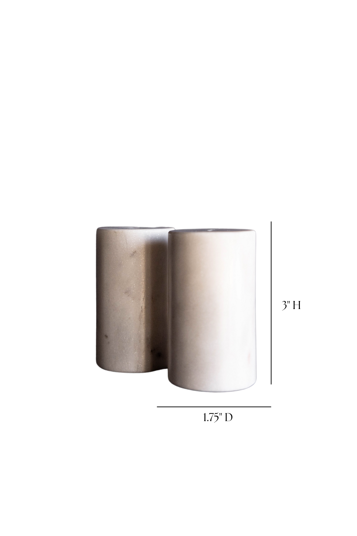 White Marble Salt & Pepper Shakers | By Luxe B Co. 