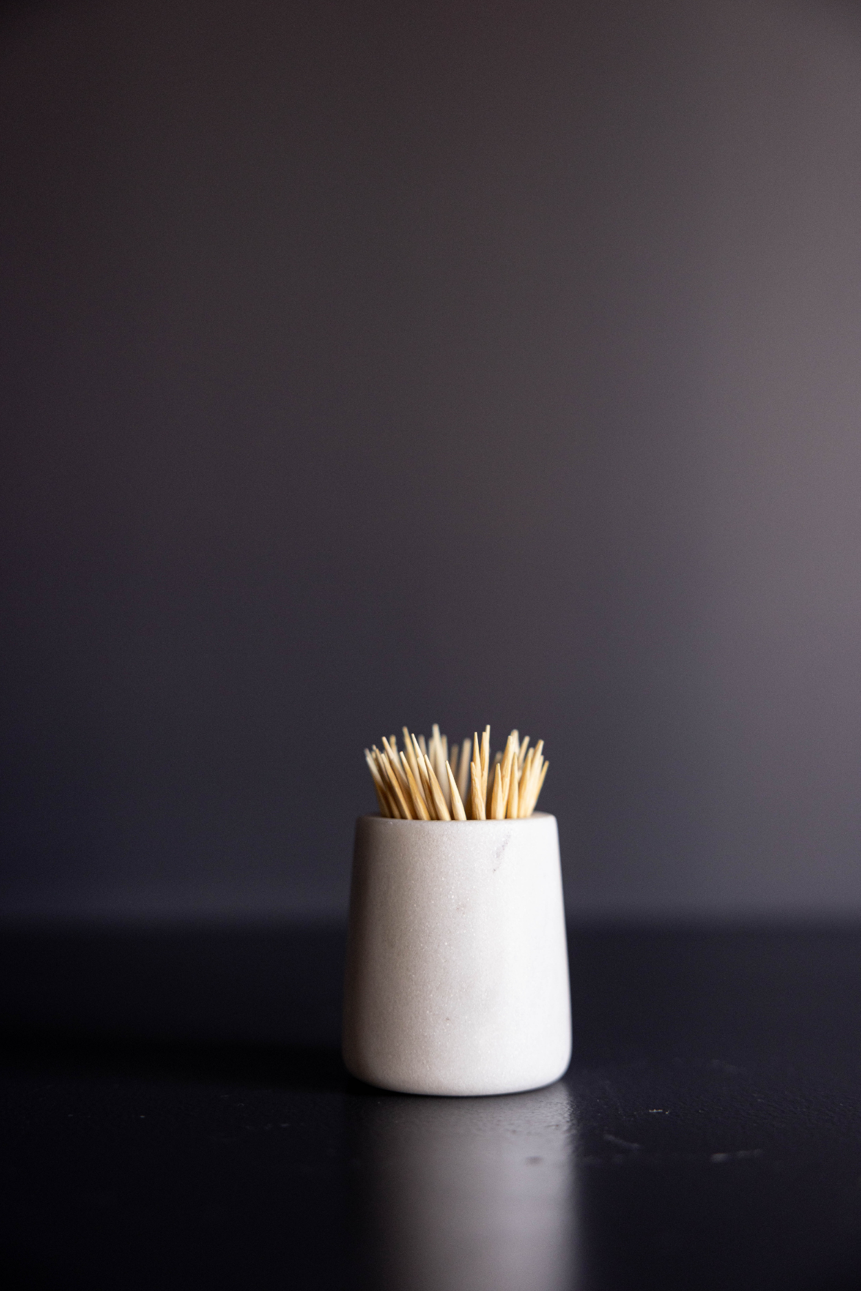 White Marble Toothpick Holder | By Luxe B Co.