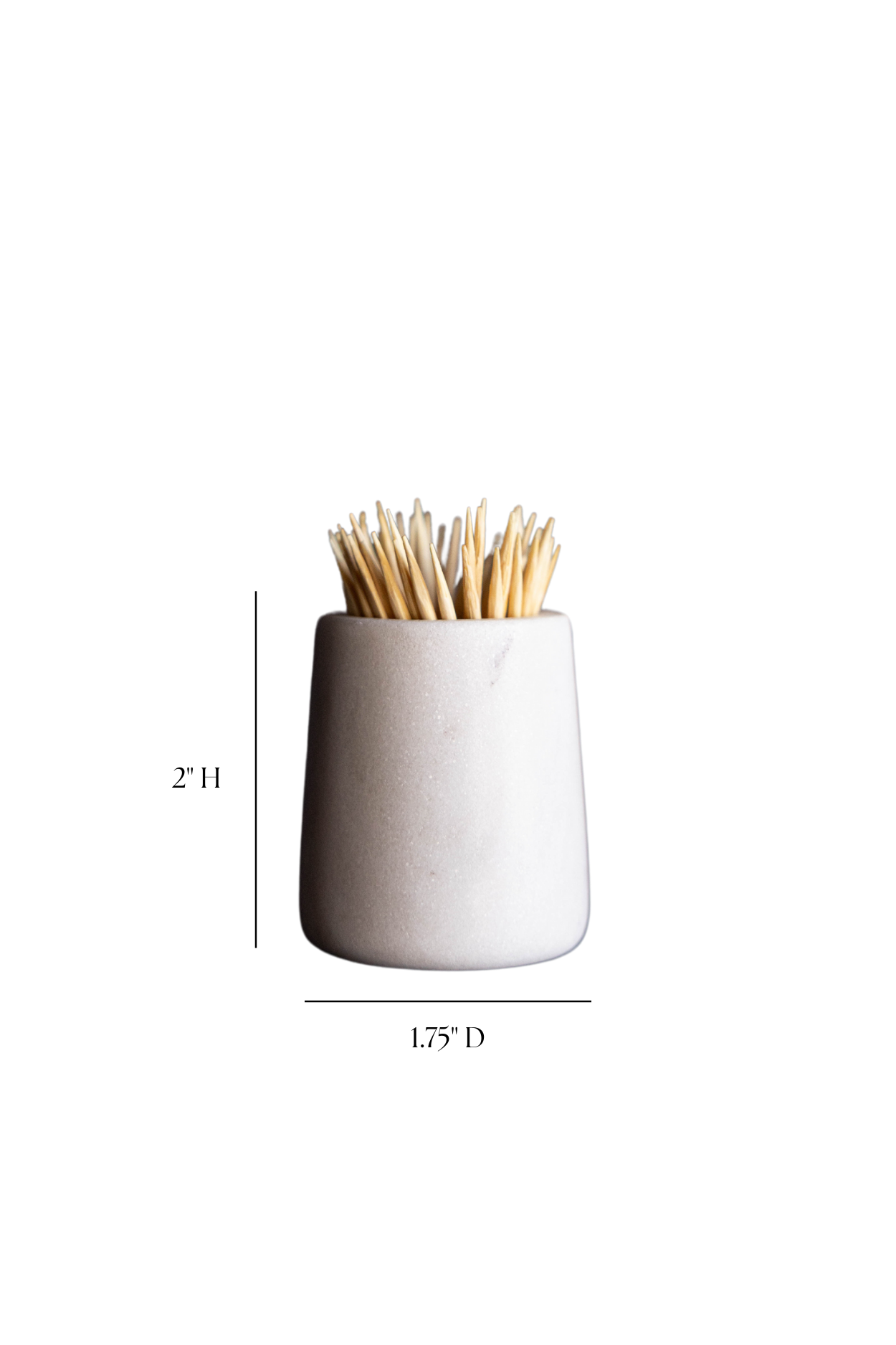 White Marble Toothpick Holder | By Luxe B Co.