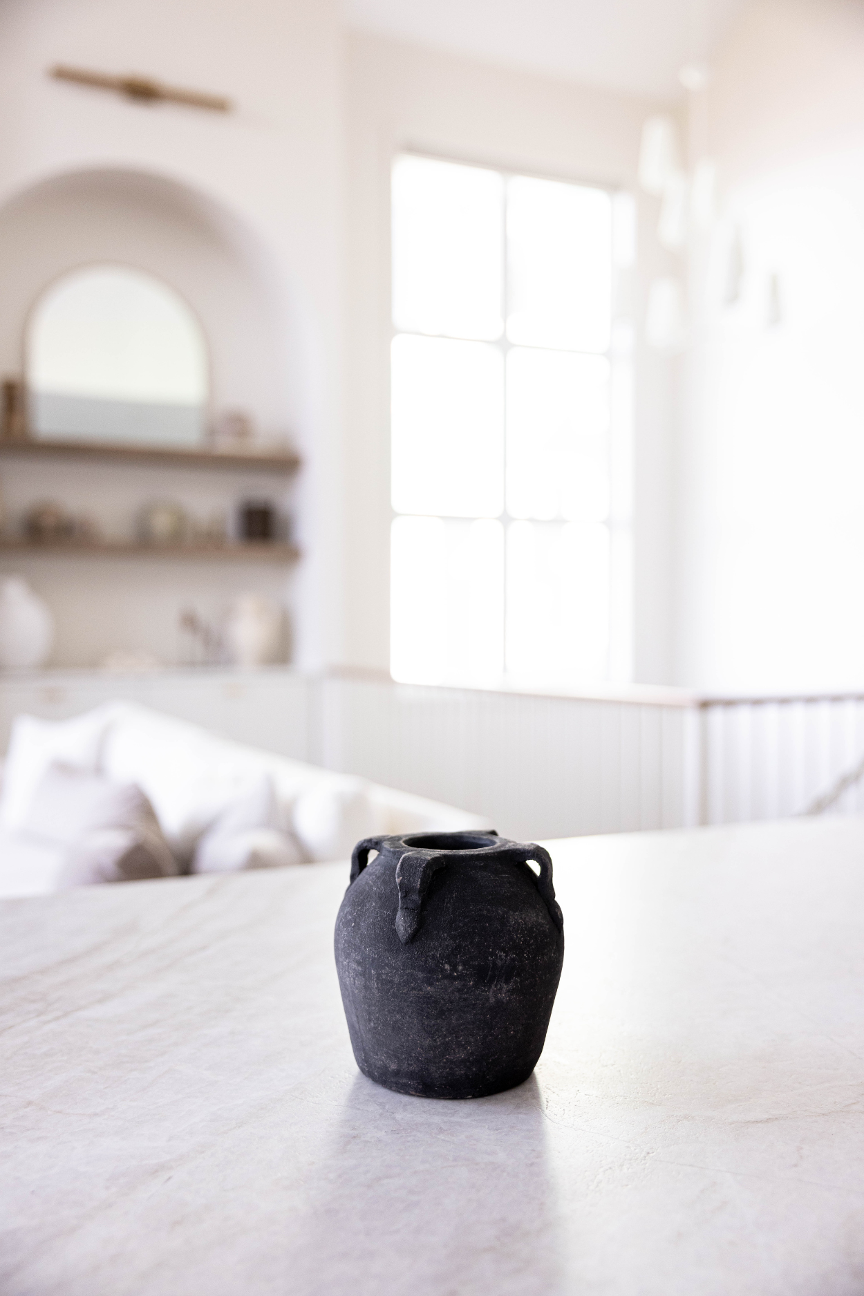 Noir Black Wash Pot With Handles | By Luxe B Co.