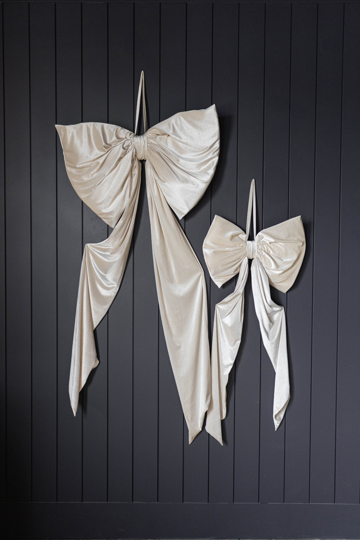 Oversized Cream Velvet Bow | By Luxe B Co.